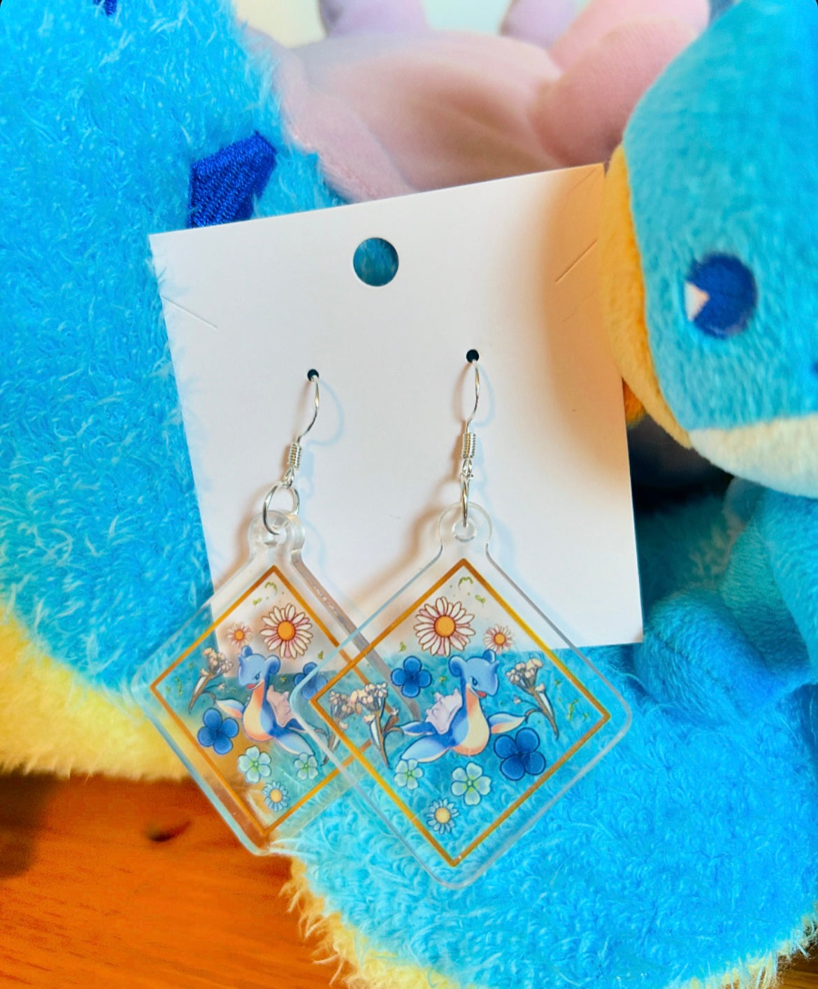 Lapras Pressed Flower Earrings