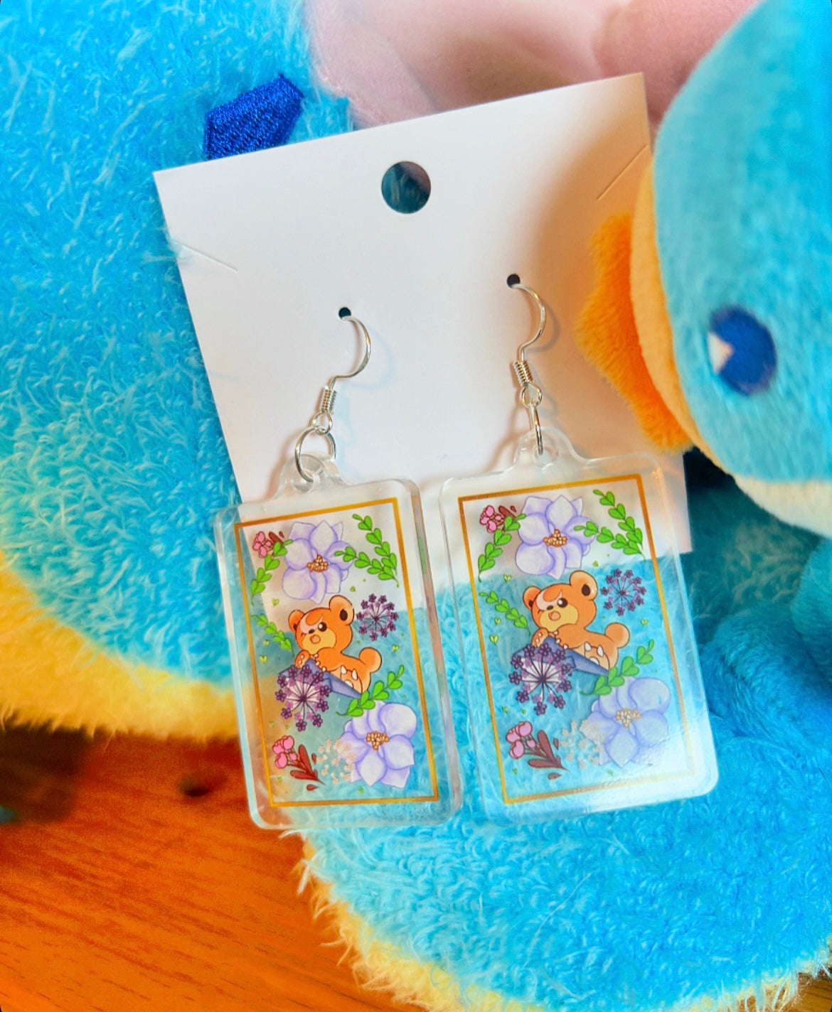 Teddy Pressed Flower Earrings