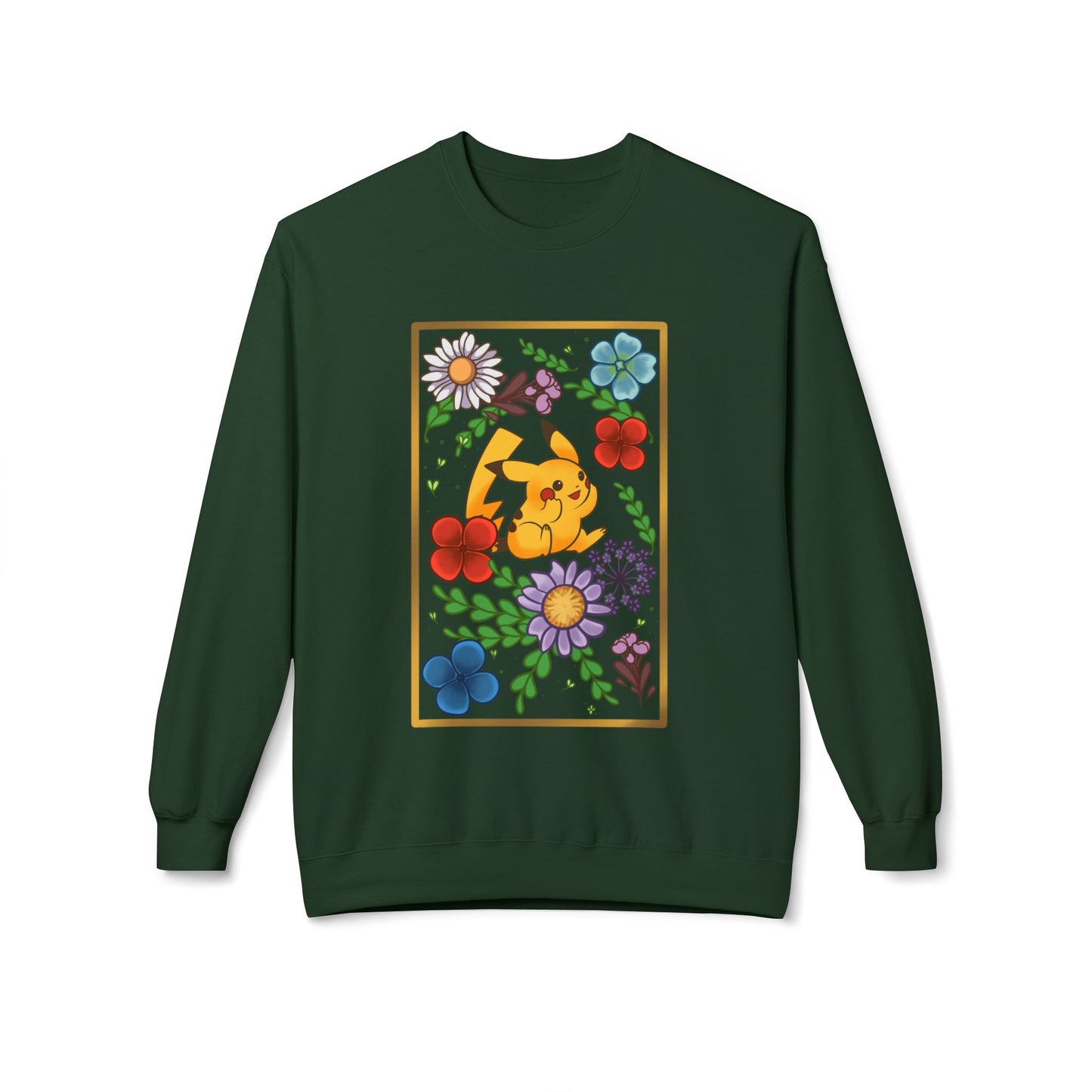 Pika Pressed Flower Unisex  Softstyle Fleece Crewneck Sweatshirt