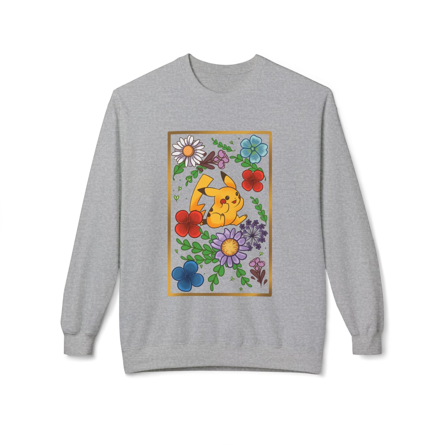 Pika Pressed Flower Unisex  Softstyle Fleece Crewneck Sweatshirt