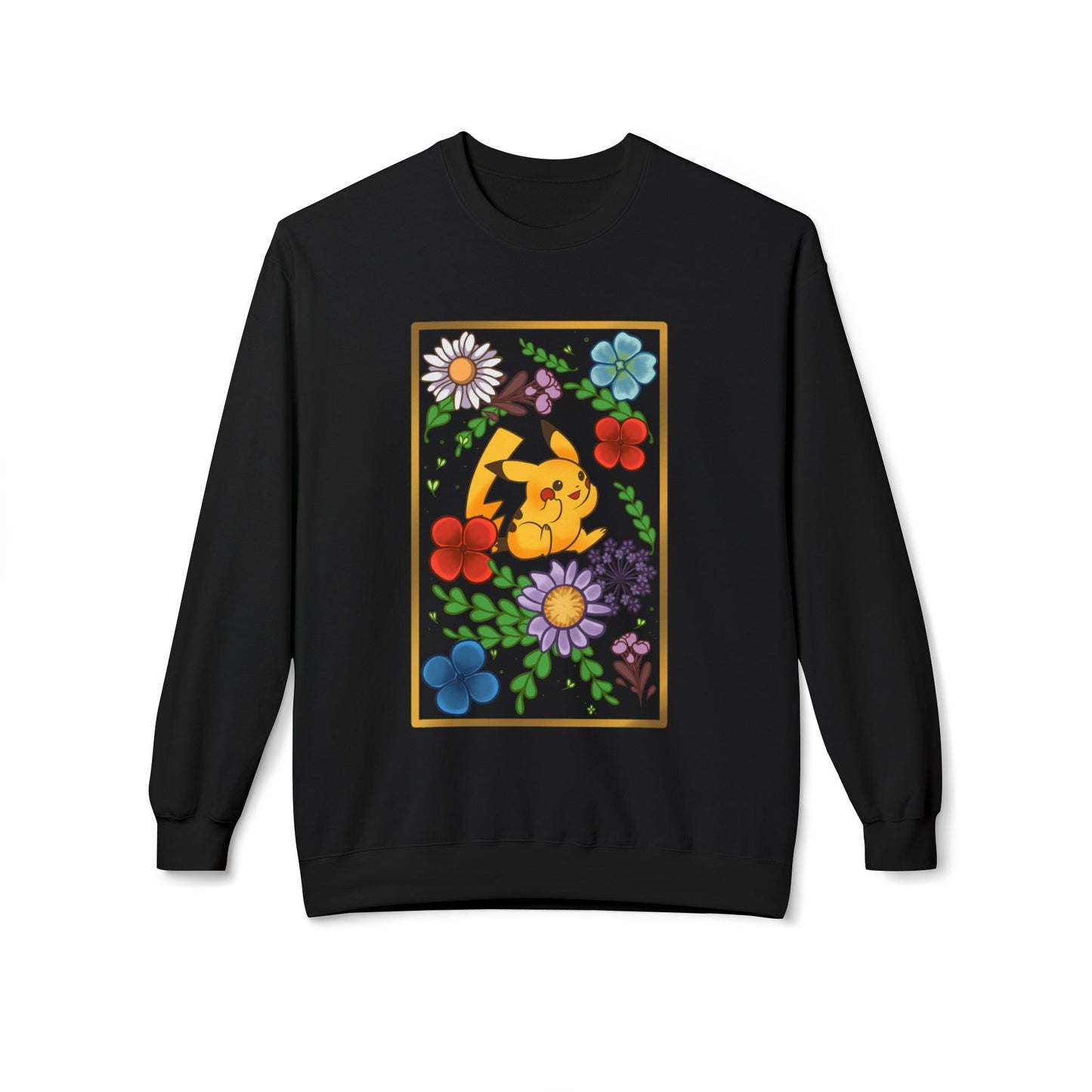 Pika Pressed Flower Unisex  Softstyle Fleece Crewneck Sweatshirt