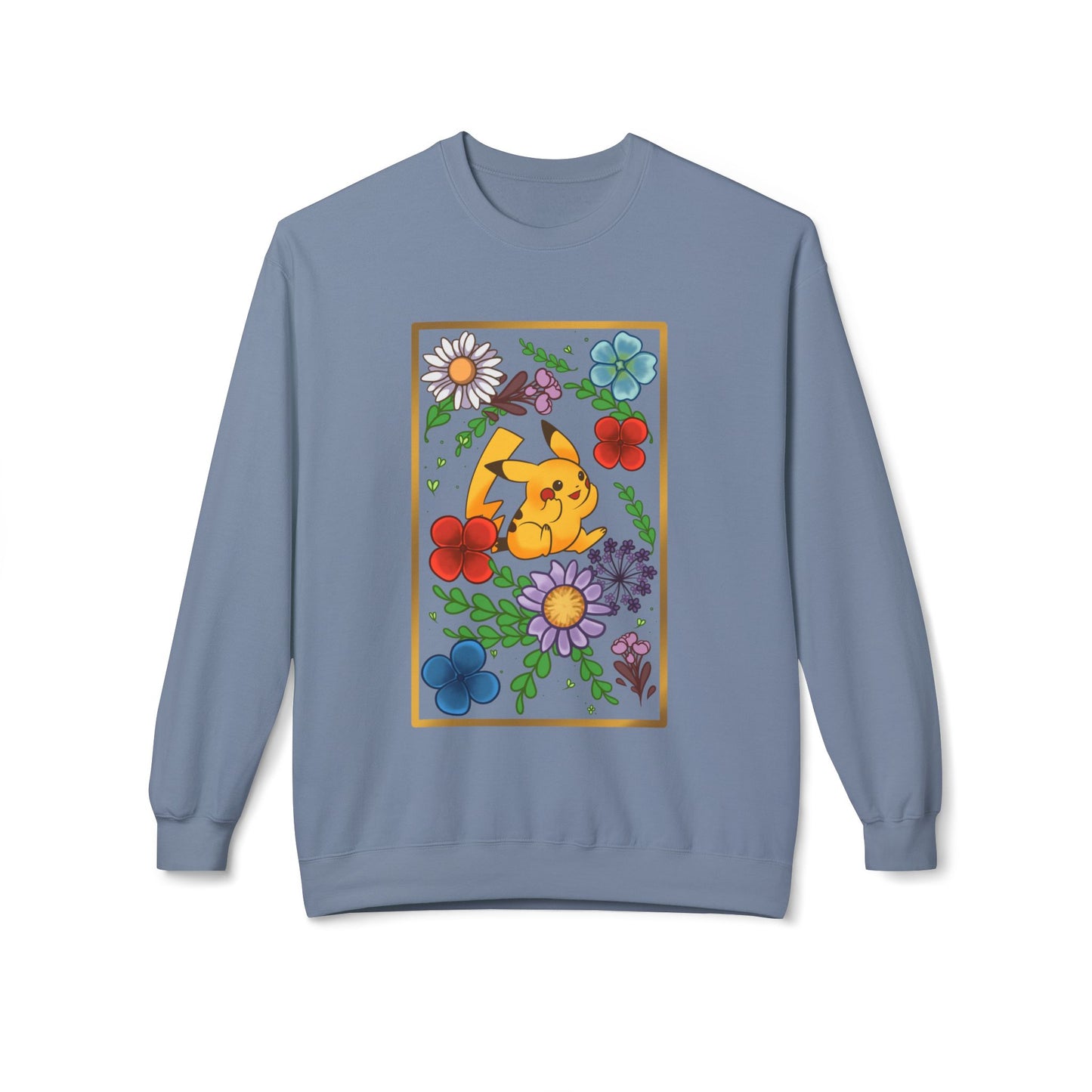 Pika Pressed Flower Unisex  Softstyle Fleece Crewneck Sweatshirt