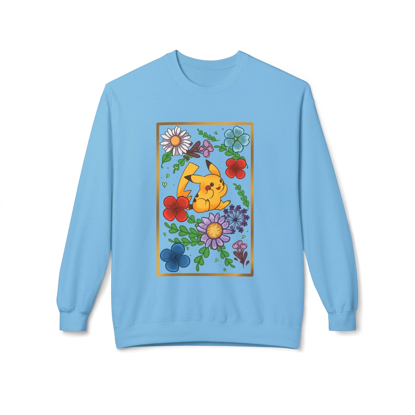 Pika Pressed Flower Unisex  Softstyle Fleece Crewneck Sweatshirt