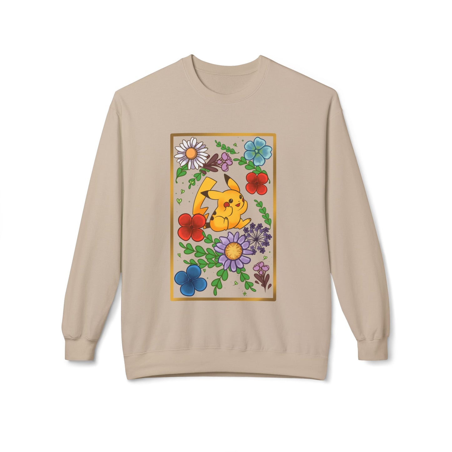 Pika Pressed Flower Unisex  Softstyle Fleece Crewneck Sweatshirt