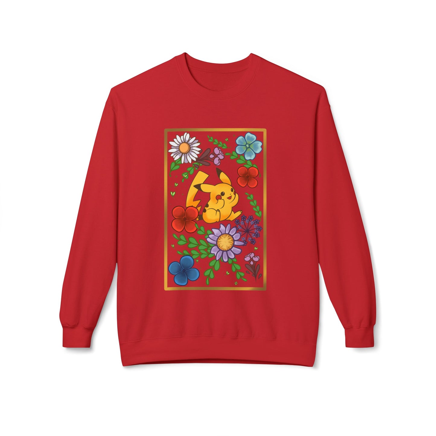 Pika Pressed Flower Unisex  Softstyle Fleece Crewneck Sweatshirt