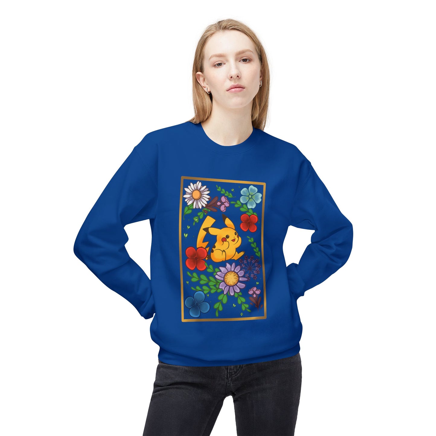 Pika Pressed Flower Unisex  Softstyle Fleece Crewneck Sweatshirt