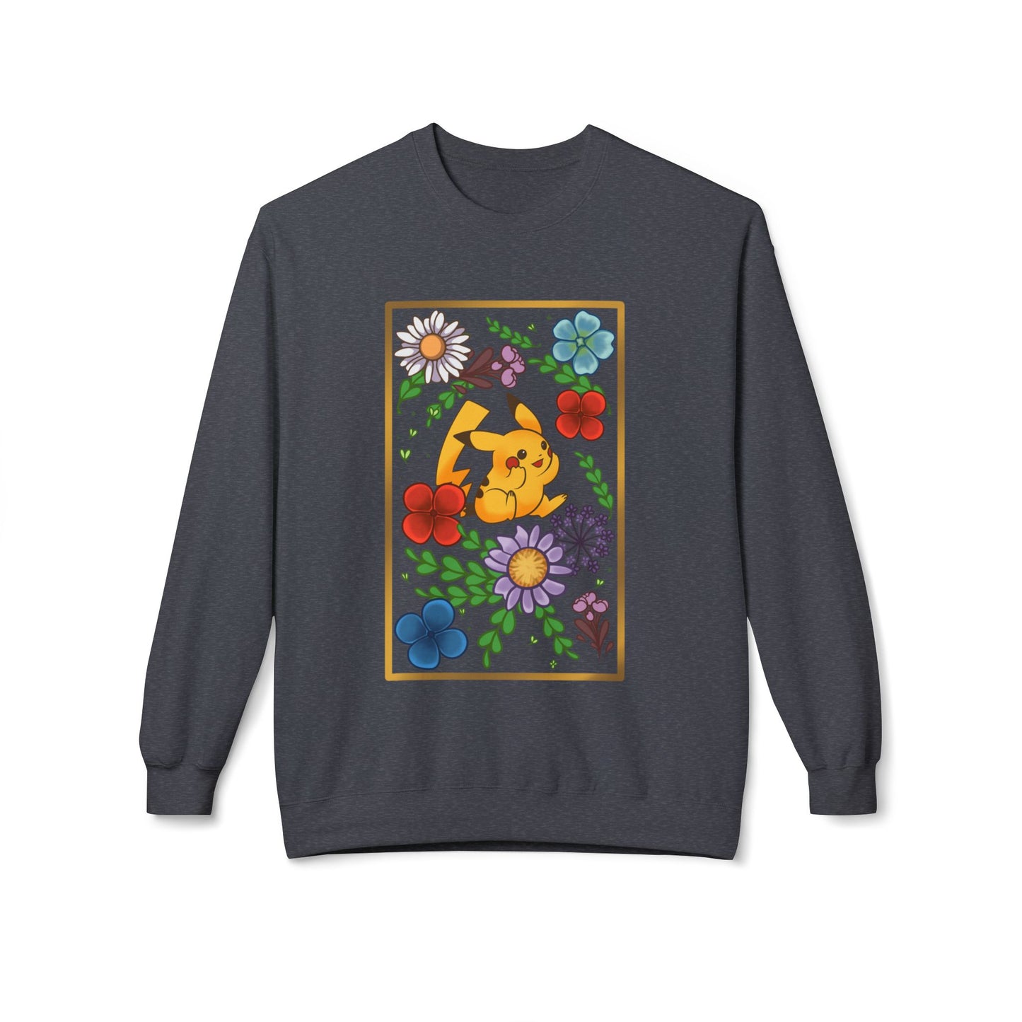 Pika Pressed Flower Unisex  Softstyle Fleece Crewneck Sweatshirt