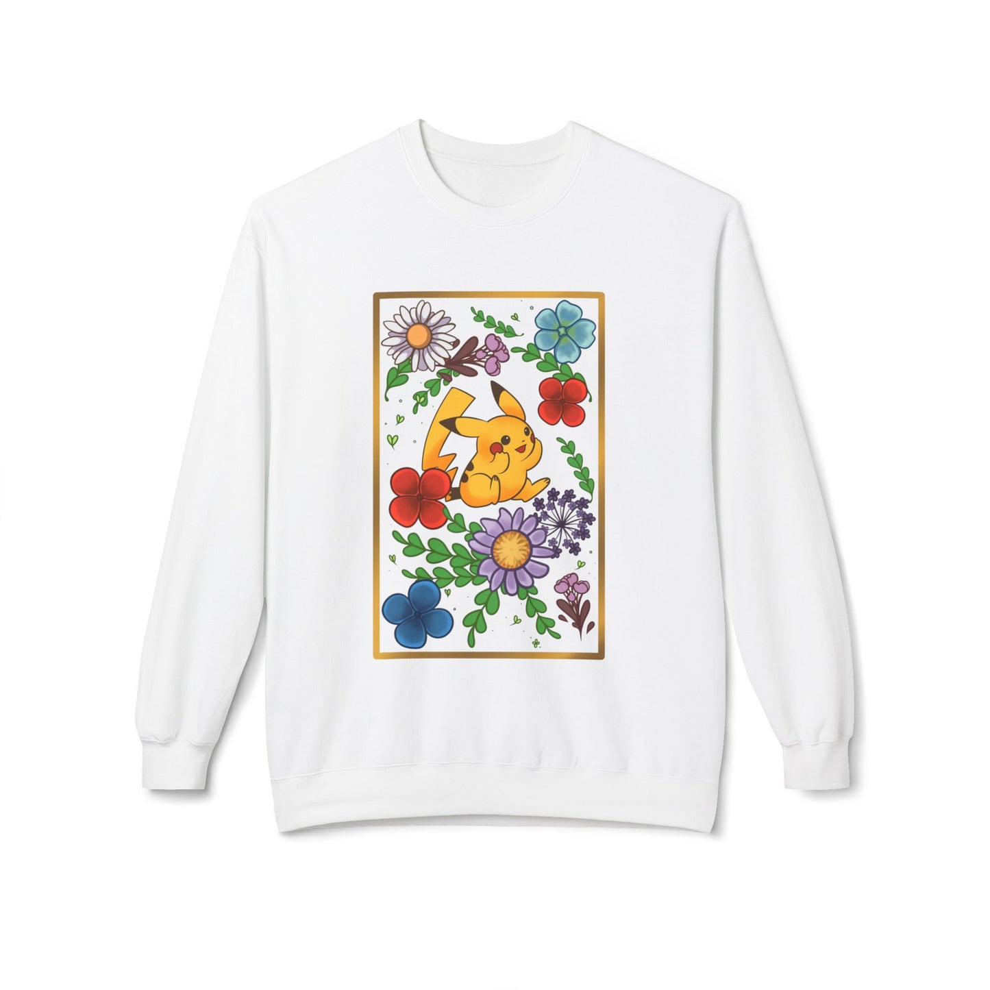 Pika Pressed Flower Unisex  Softstyle Fleece Crewneck Sweatshirt