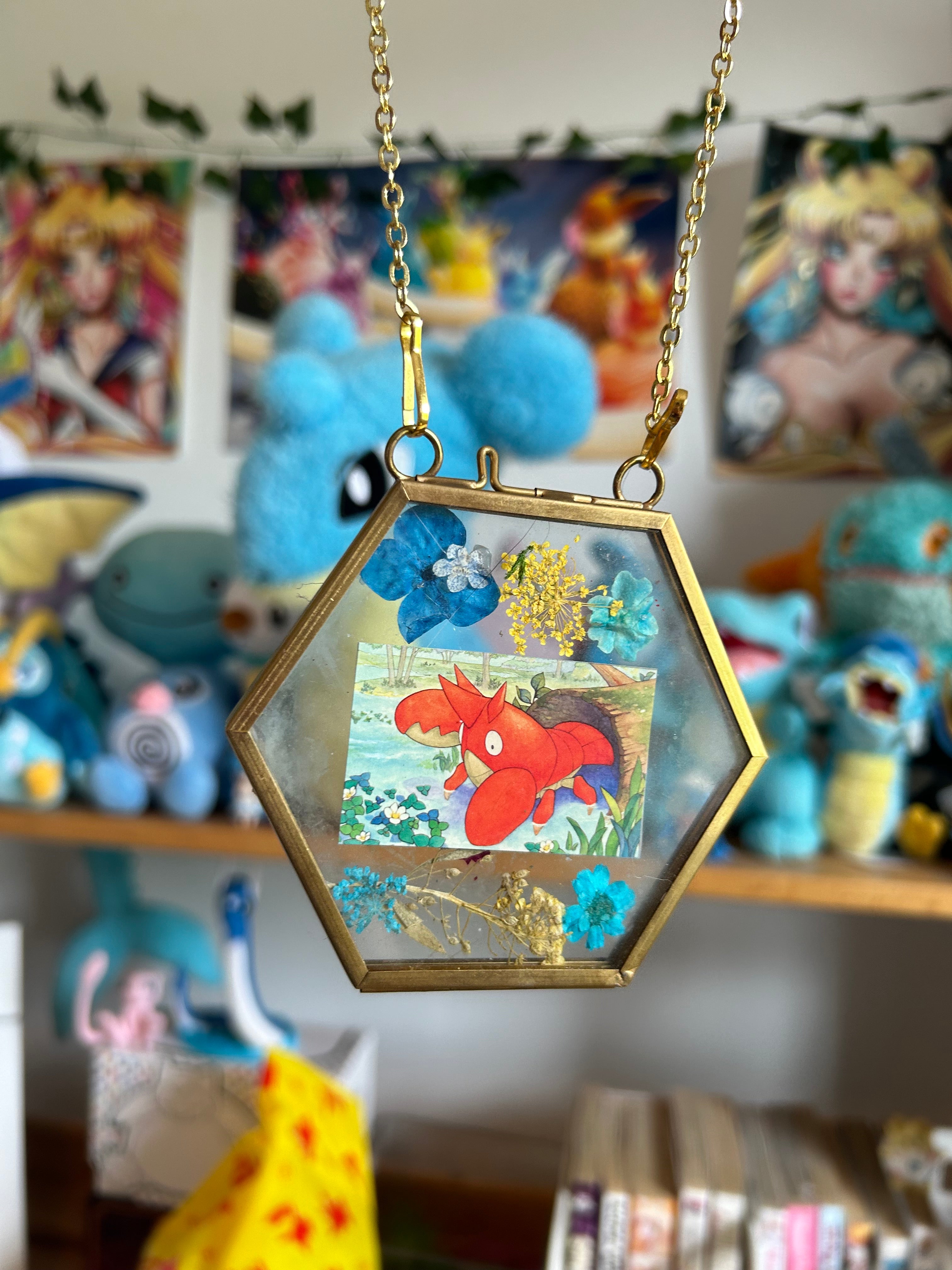 Corphish Poke Pressed Flower Art KumoKu Aesthetics