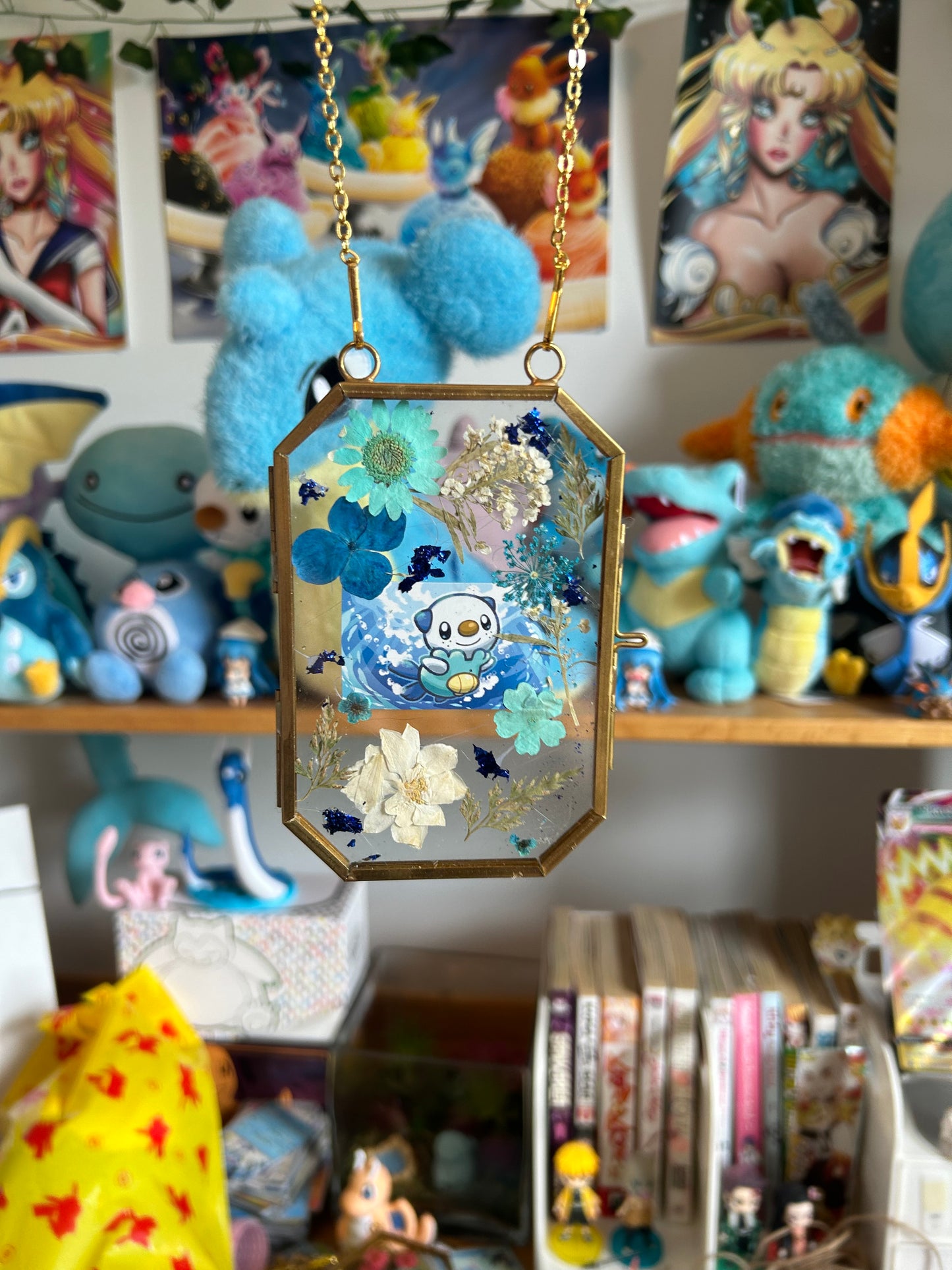 Oshawott Poke Pressed Flower Art